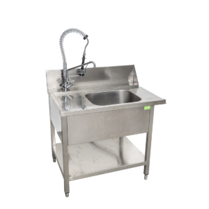 Zulauftisch mit Becken / L